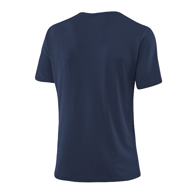 Löffler M Printshirt L50 blaues Kurzarmshirt