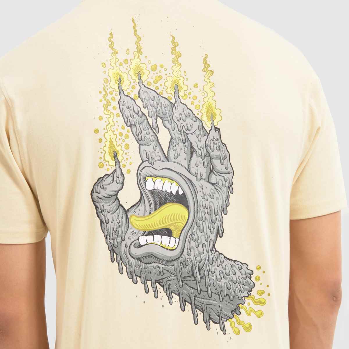 Santa Cruz – Naturfärgad t-shirt med handmotiv och fredsritualer