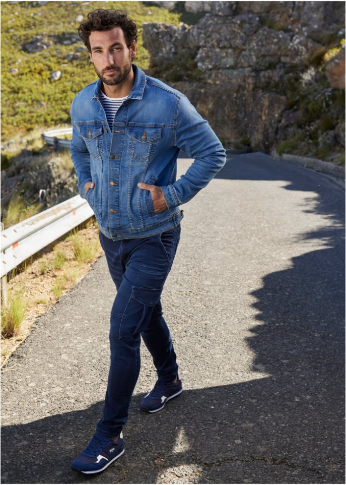 Regular Fit Cargo-Sweat-Jeans, Tapered