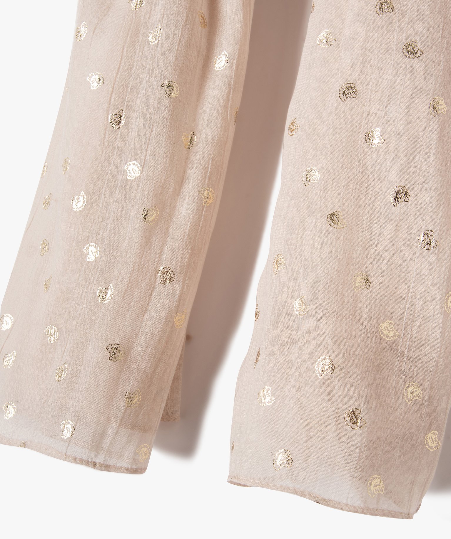 Foulard à motifs pailletés femme ecru | GEMO