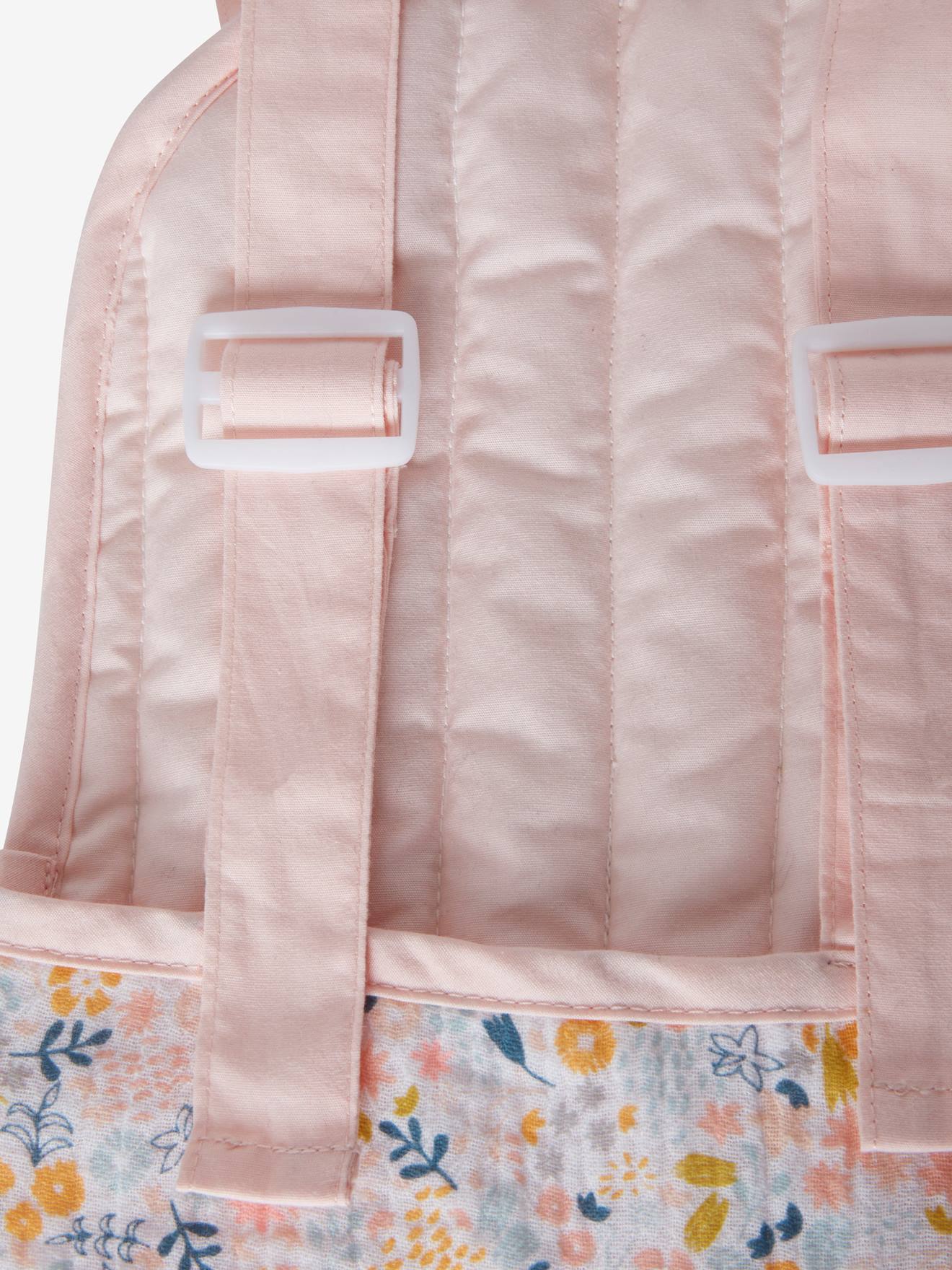 Porte-bébé poupon en gaze de coton rose