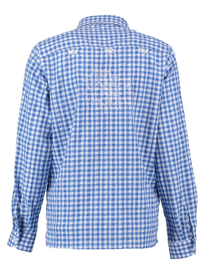 OS-Trachten Trachtenbluse Flede in mittelblau günstig kaufen
