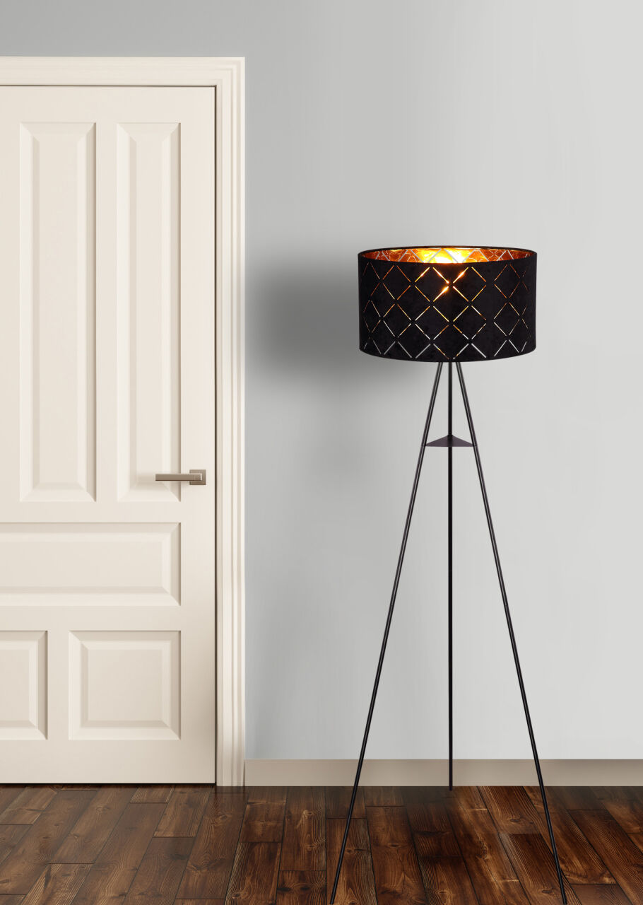 Globo Lighting - SUNNA - Stehleuchte Metall schwarz, 1x E27