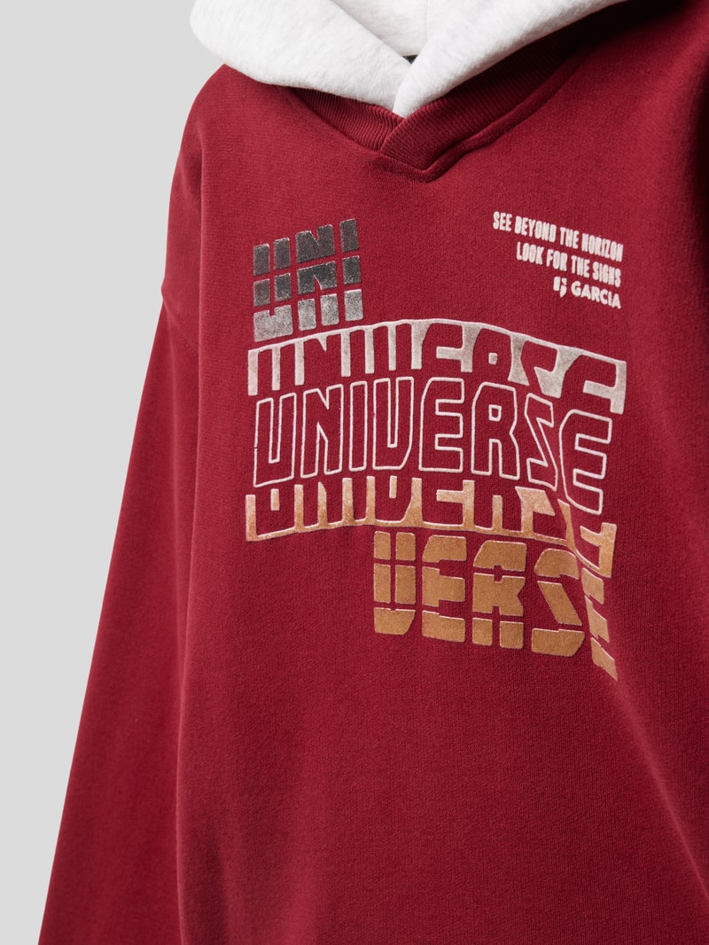 Sweatshirt mit Kapuze Modell 'EXTRA' in rot
