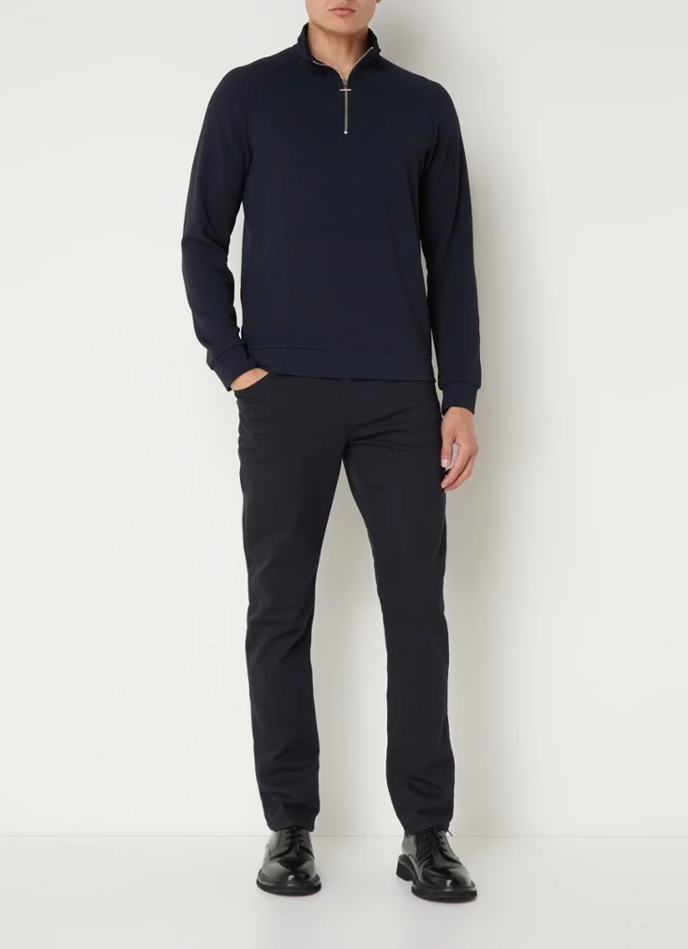 Reiss Fine-knit pullover with half zip