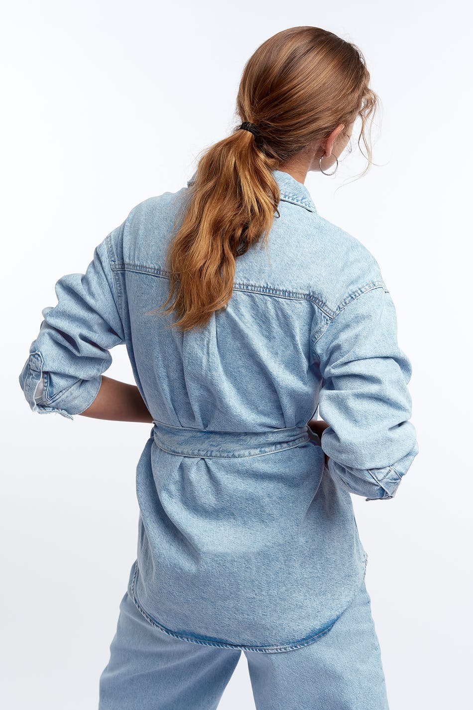 Utility denim shirt