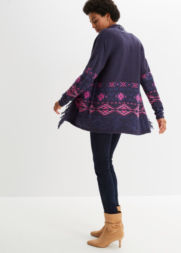 Strickjacke mit Fransen