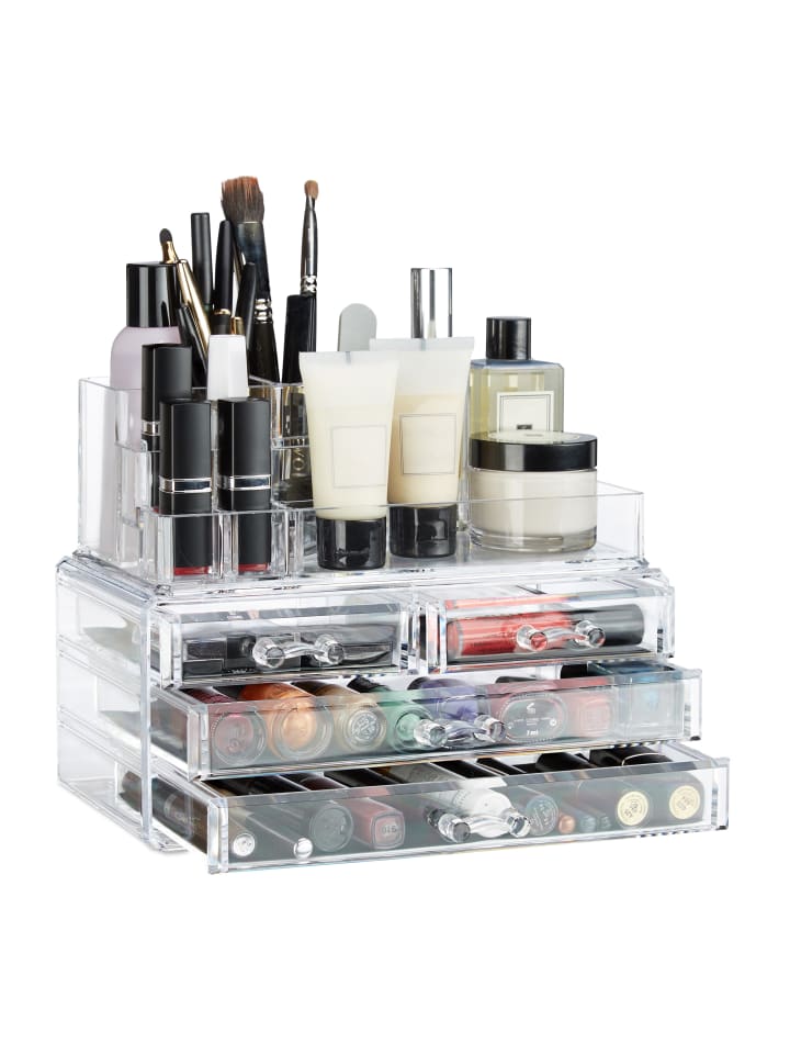 relaxdays Makeup Organizer in Transparent günstig kaufen onesize