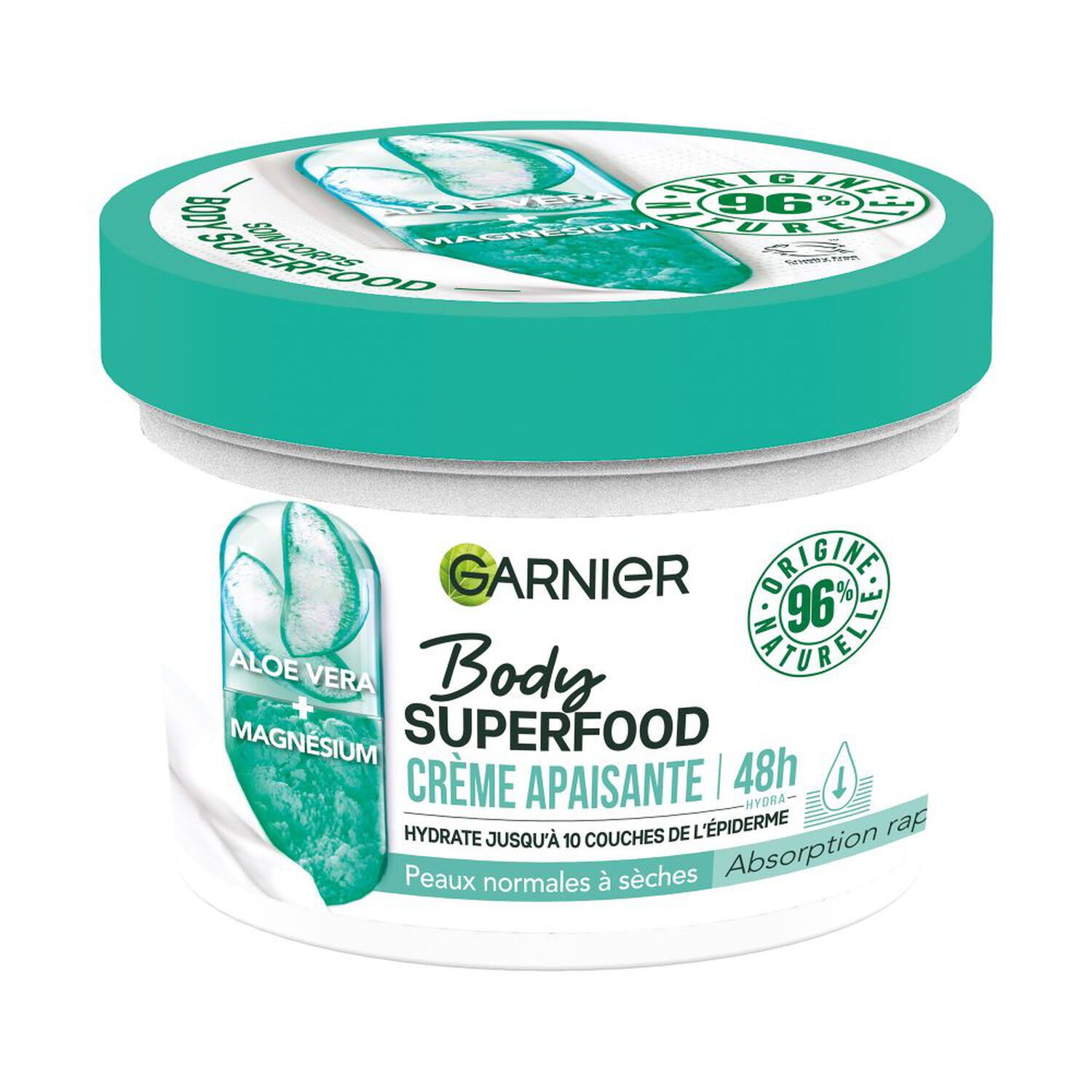 Garnier Body Superfood Crème corps apaisante Aloe vera Magnésium