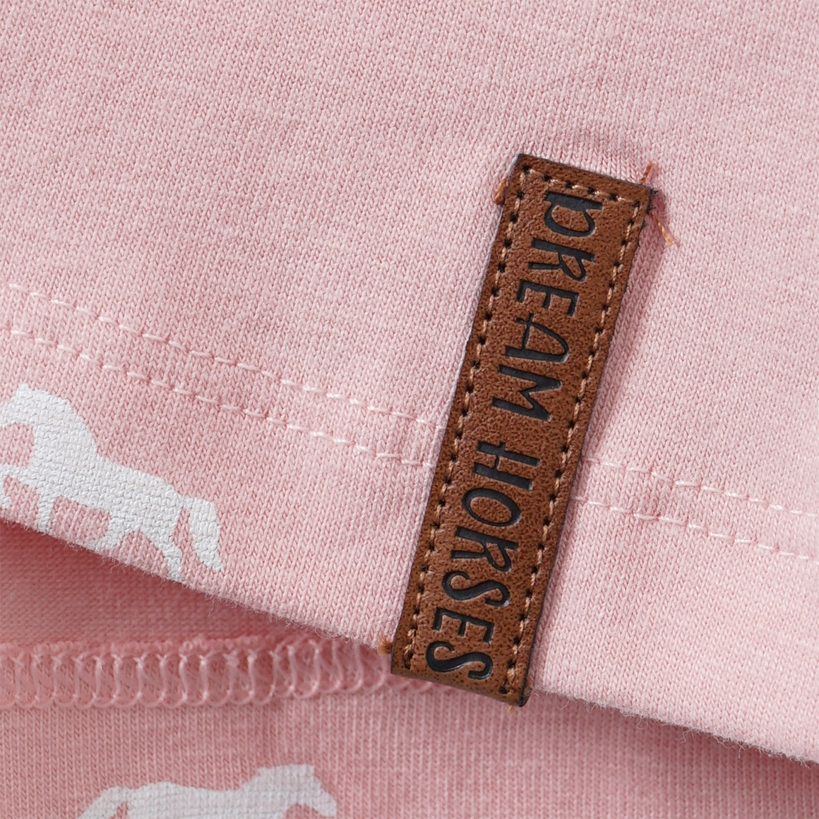 Mädchen Langarmshirt mit Pferde-Allover