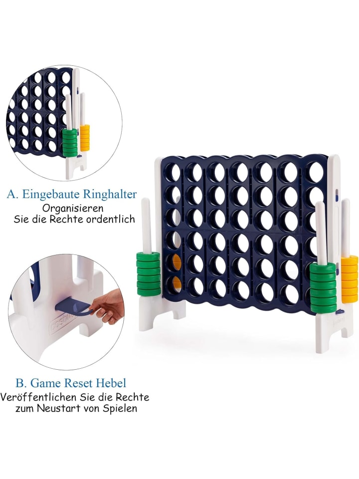 COSTWAY Vier-Gewinnt Spiel in Grau günstig kaufen 120 cm