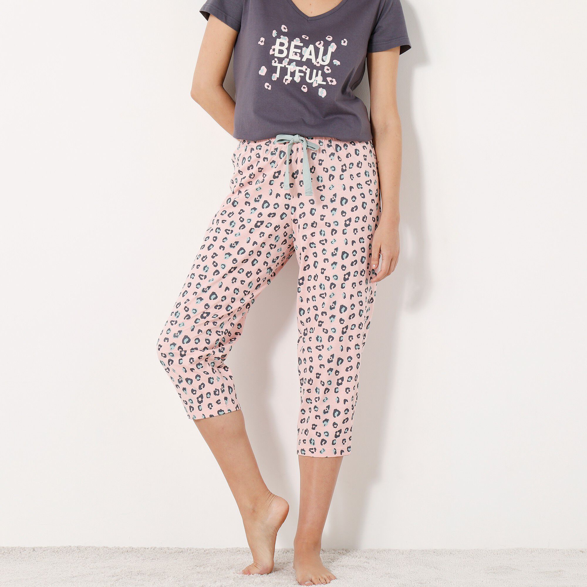 Pantacourt pyjama imprimé 