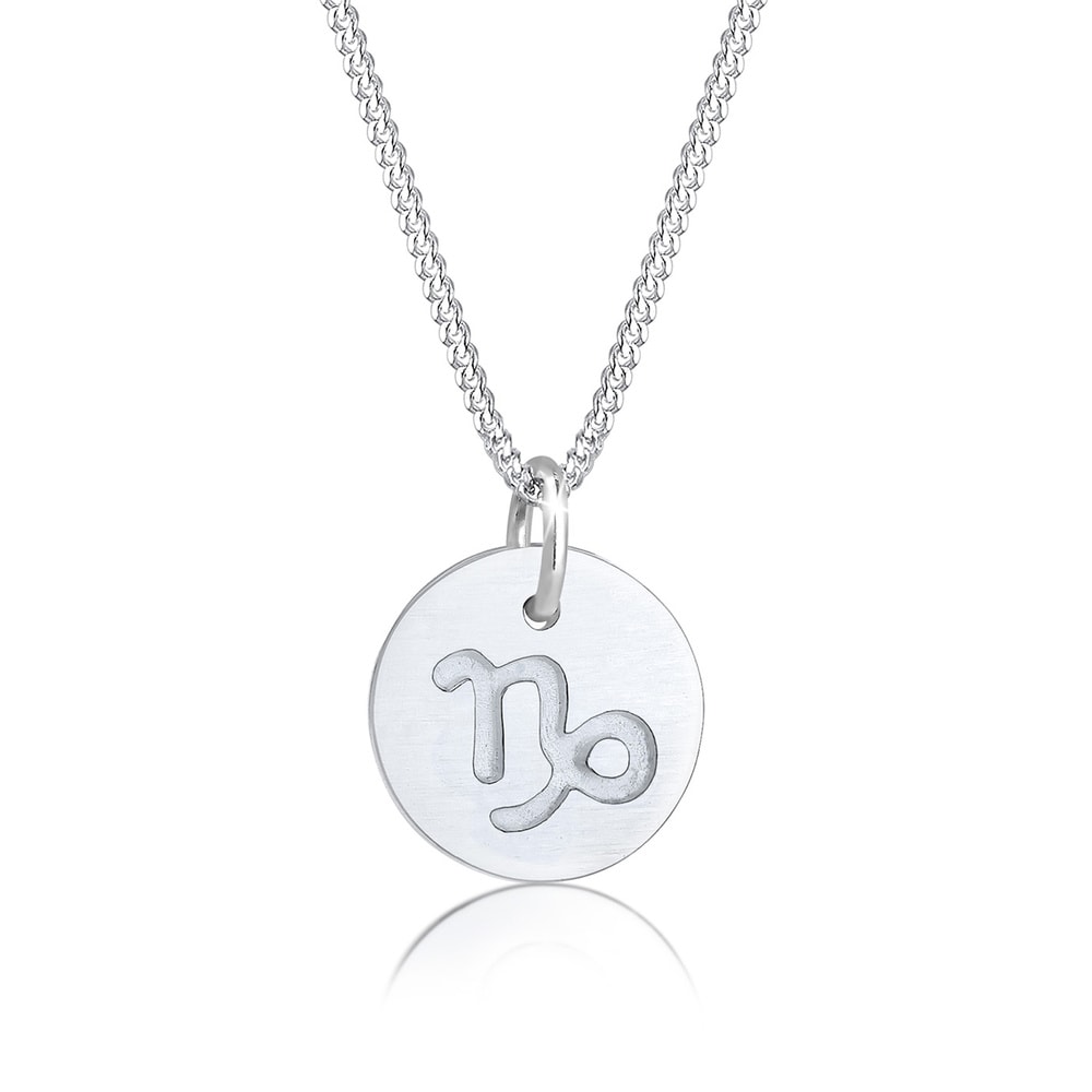 Elli Elli Collier Femme Signe du Zodiaque Capricorne Astro - (925/1000) Argent Bijoux