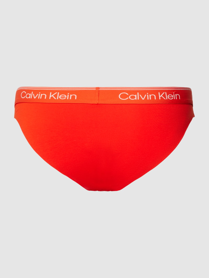 String mit elastischem Logo-Bund in rot