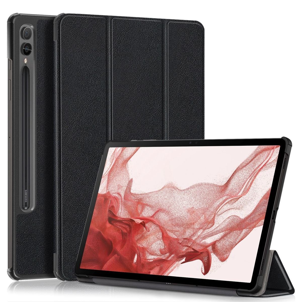 Wigento Tablet-Hülle Für Samsung Galaxy Tab S9+ Plus u. FE Tasche 3folt Wake UP Smart Cover