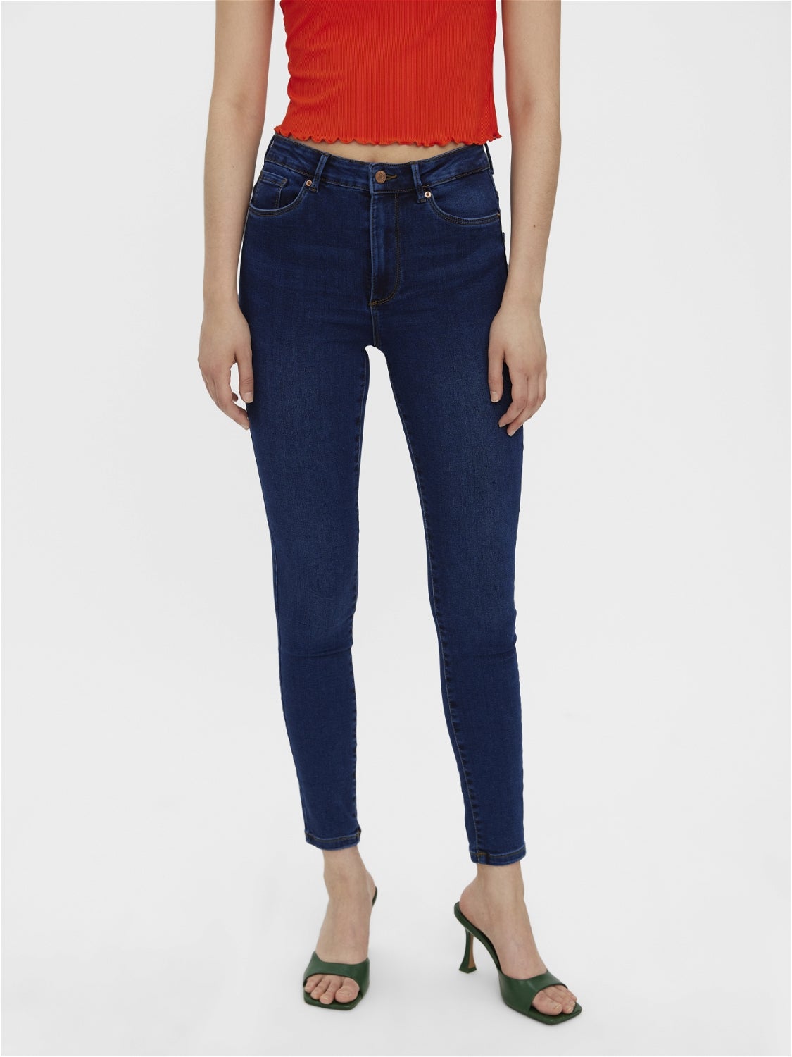 VMSOPHIA Hohe Taille Slim Fit Jeans
