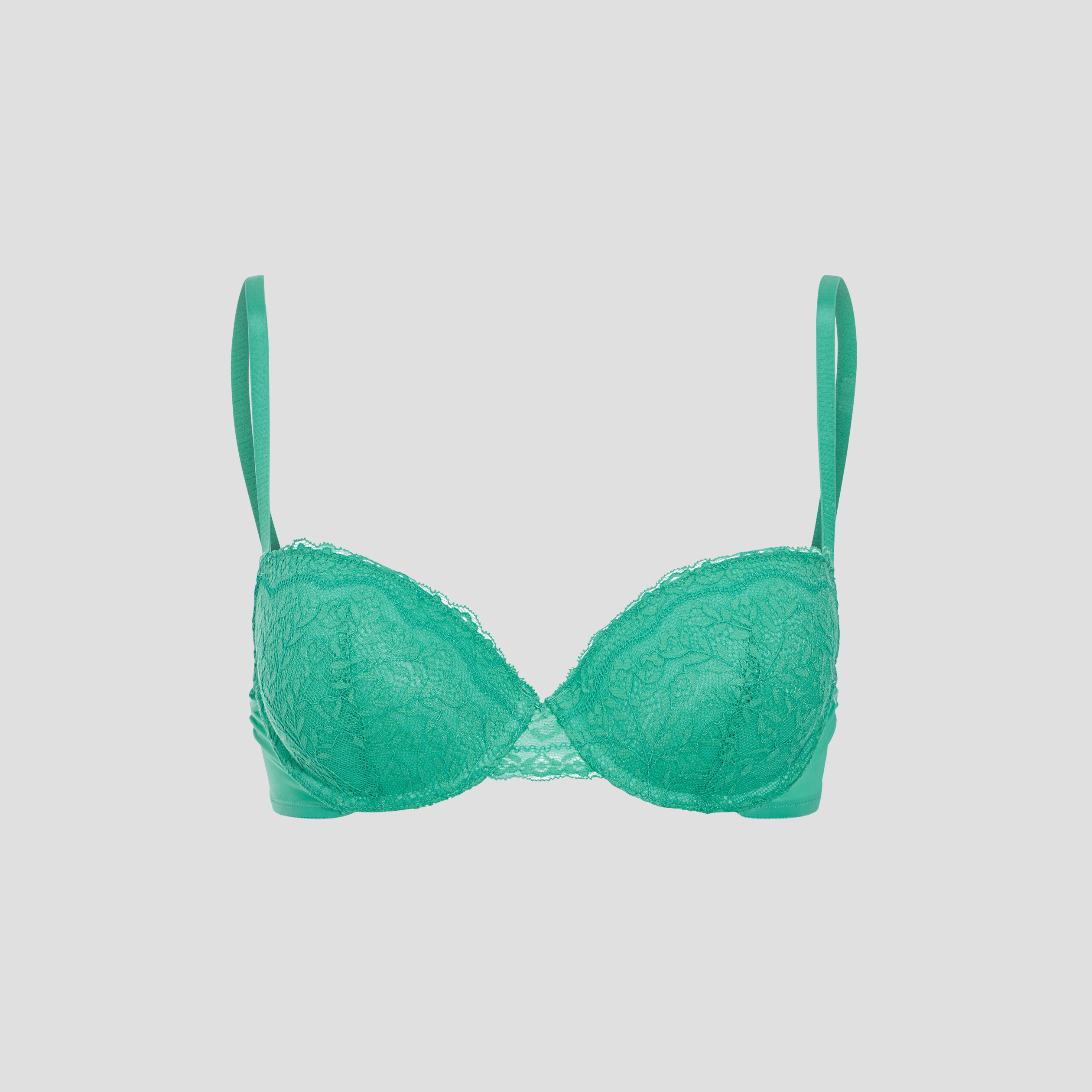 Soutien-gorge corbeille micro dentelle vert menthe femme | La Halle