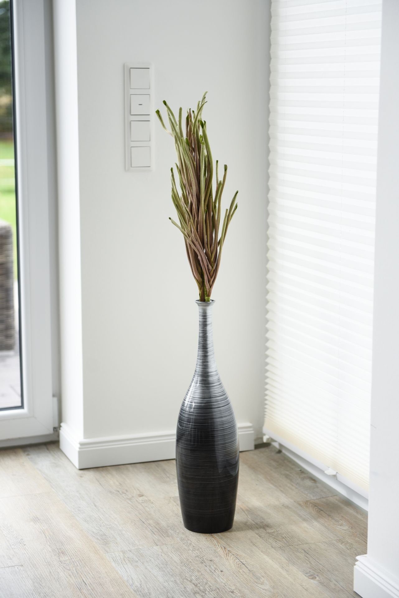 VIVANNO Bodenvase Vase Deko Bodenvase Fiberglas 