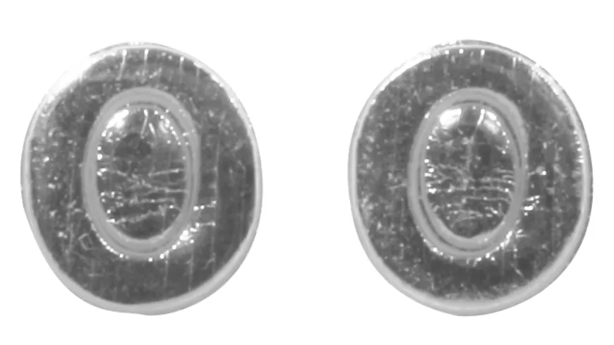 Rayher Wachsbuchstaben -O- silber 9mm 2Stück