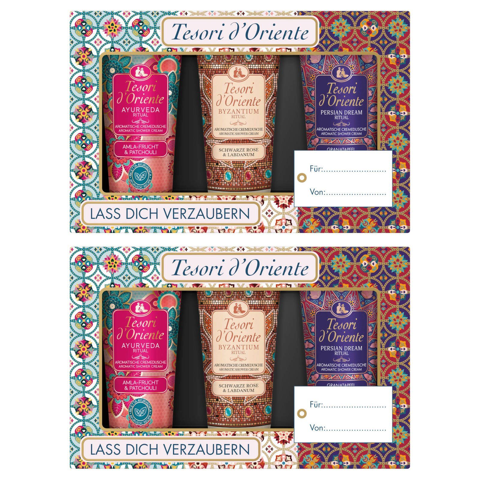 Tesori d´Oriente Duschcreme Geschenkset Cremedusche je 2x Ayurveda Persian Dream Byzantium Ritual