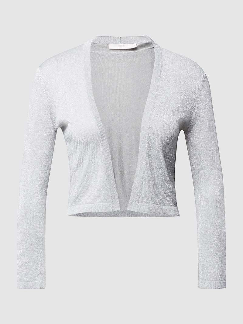 Bolero mit Effektgarn in silber meliert