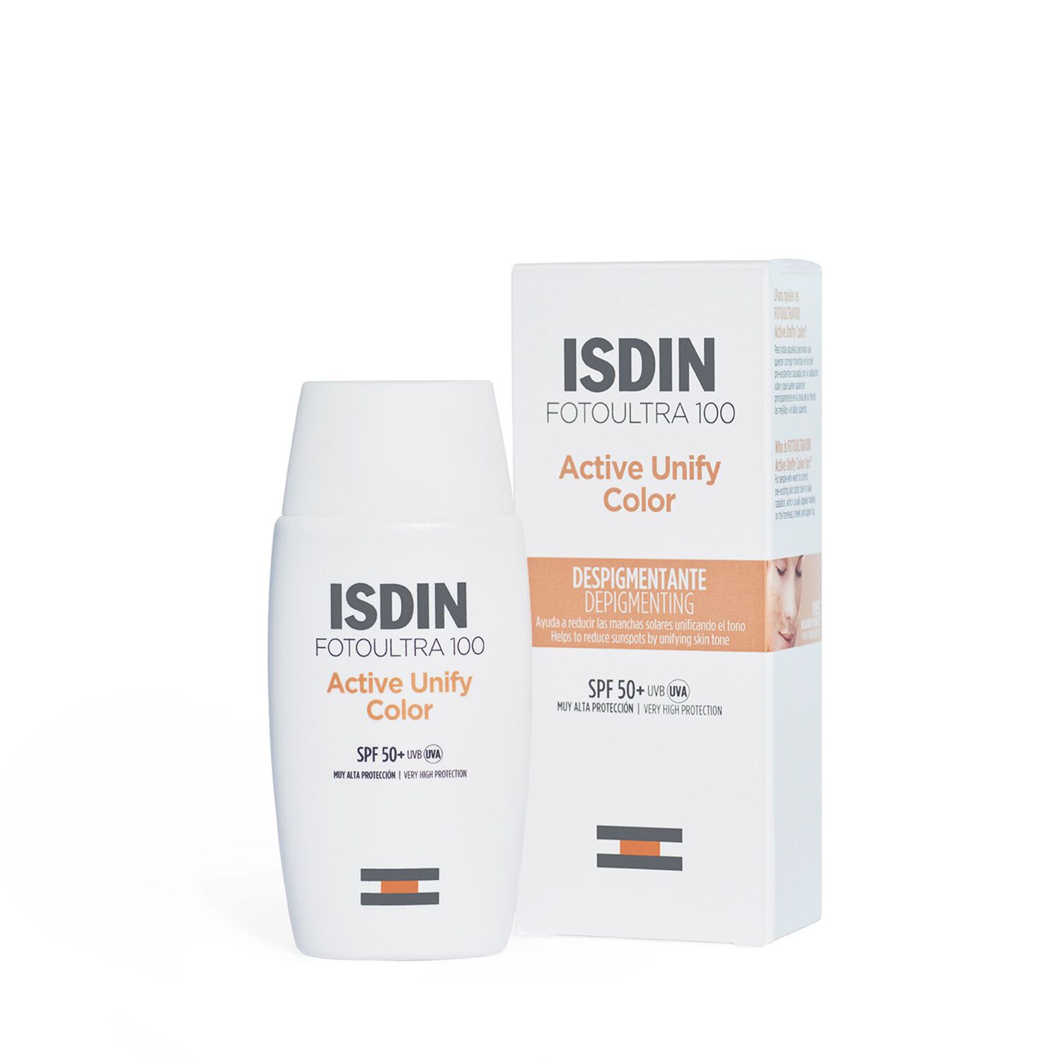 Isdin Active Unify Color Crème solaire visage teintée dépigmentante SPF50+