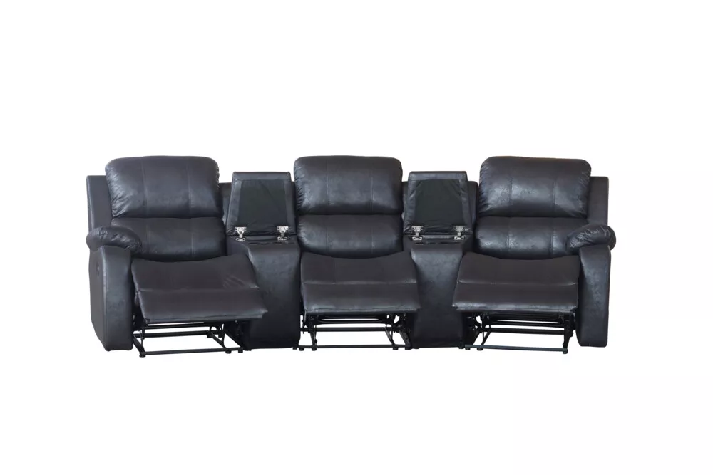 Happy Home Happy Home Home-Cinema 3-Sitzer Polstergarnitur schwarz