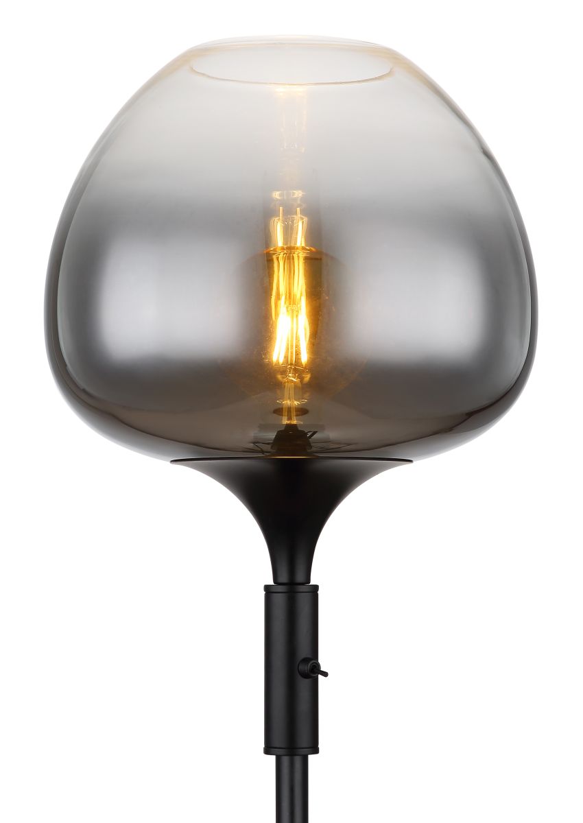 Globo 1-flg Stehleuchte Maxy Rauchglas