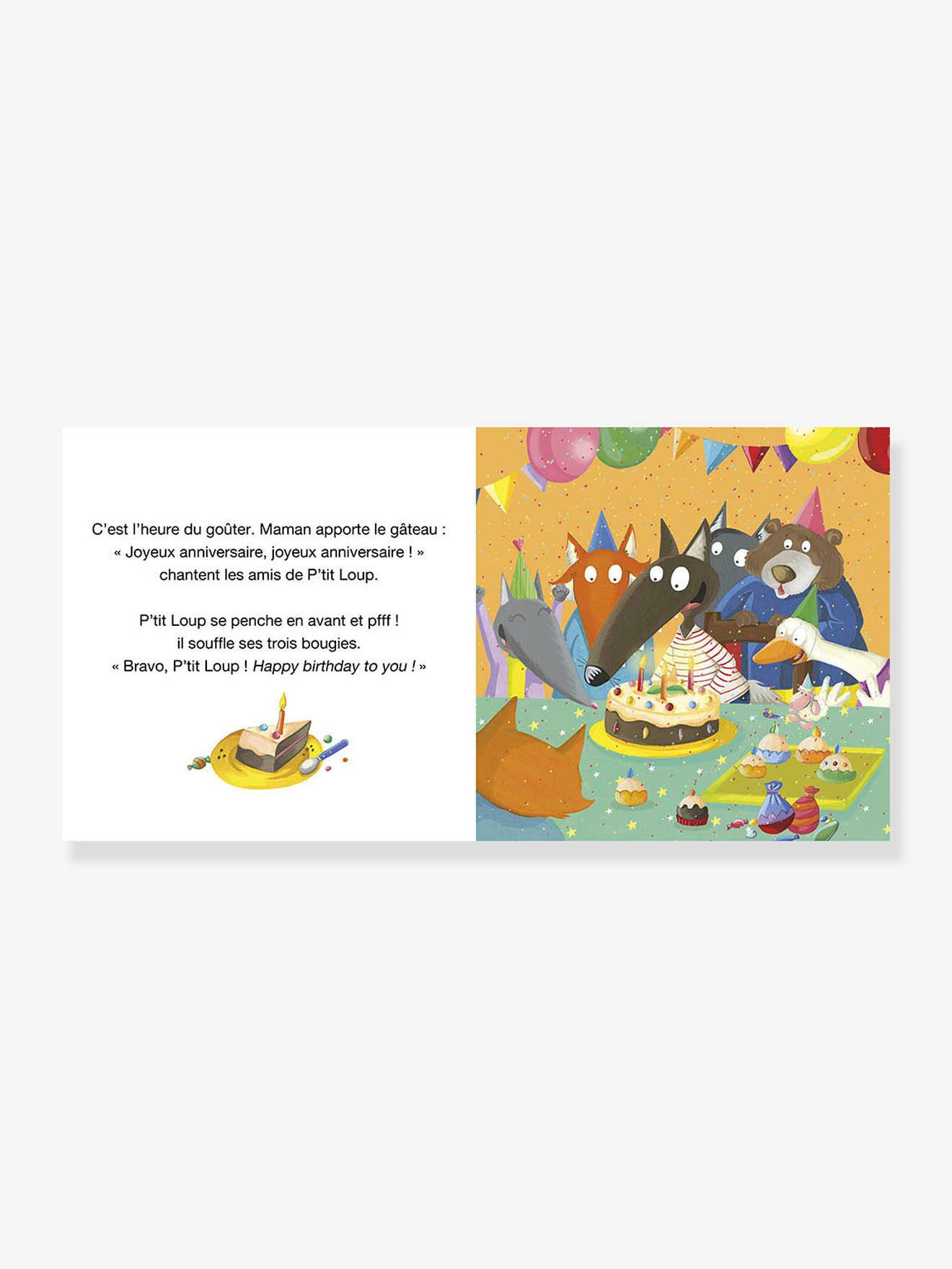 P’TIT LOUP fête son anniversaire AUZOU orange