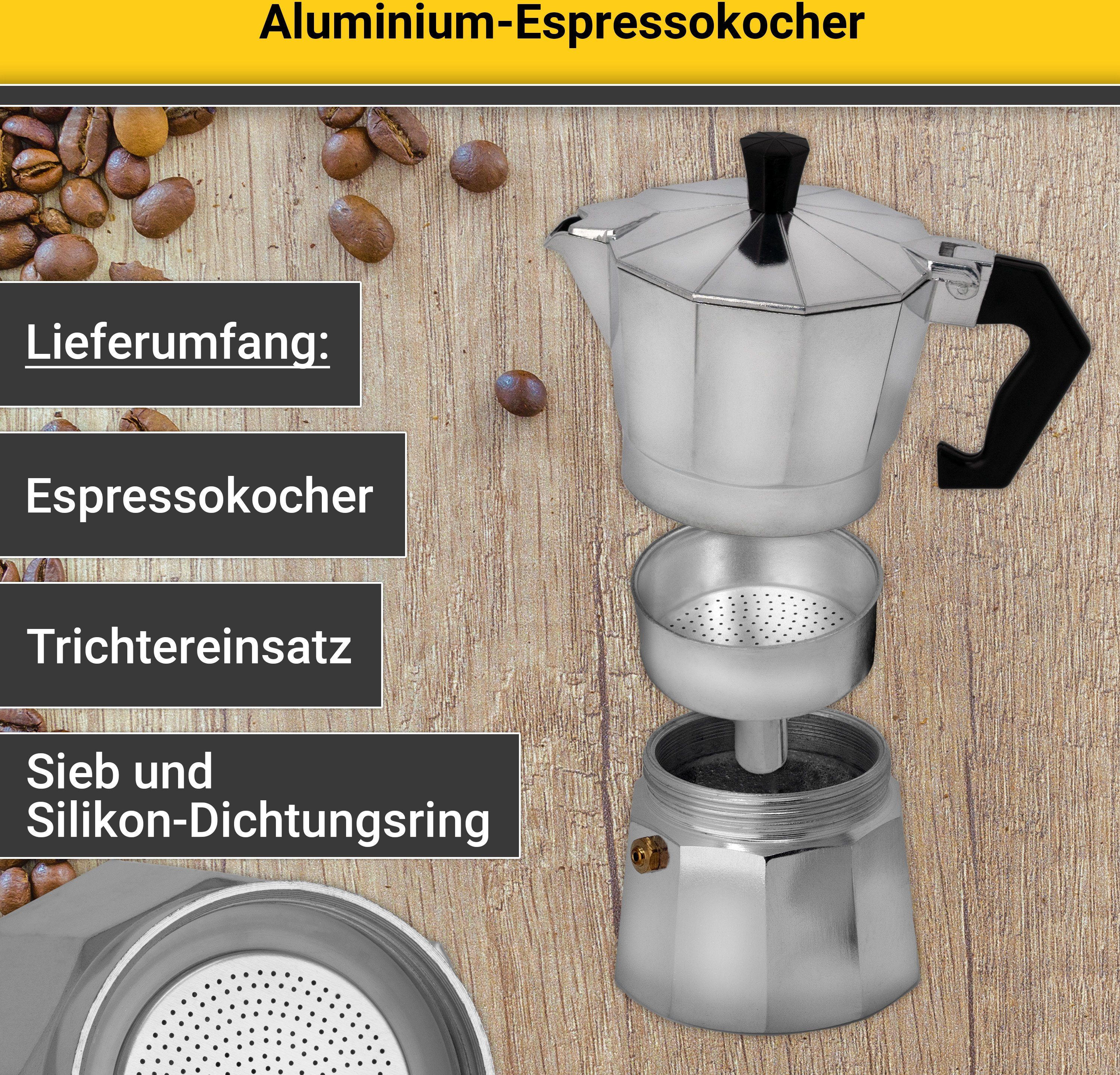 Krüger Espressokocher Italiano, Aluminium