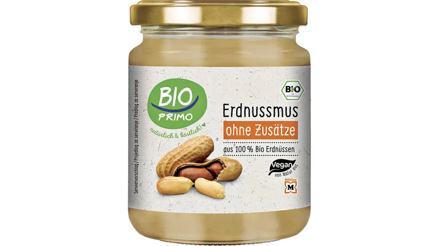 BIO PRIMO Bio Erdnussmus ohne Zusätze 250 g