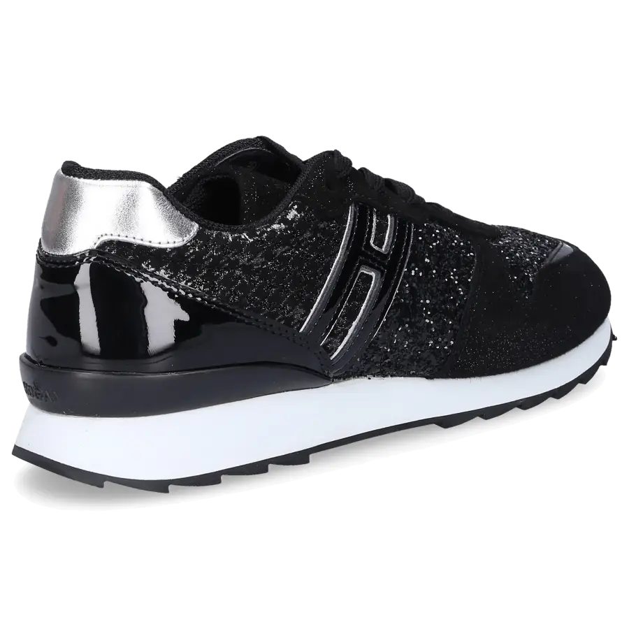 Hogan - Sneaker low R261 Logo Glitzer schwarz-kombi - schwarz