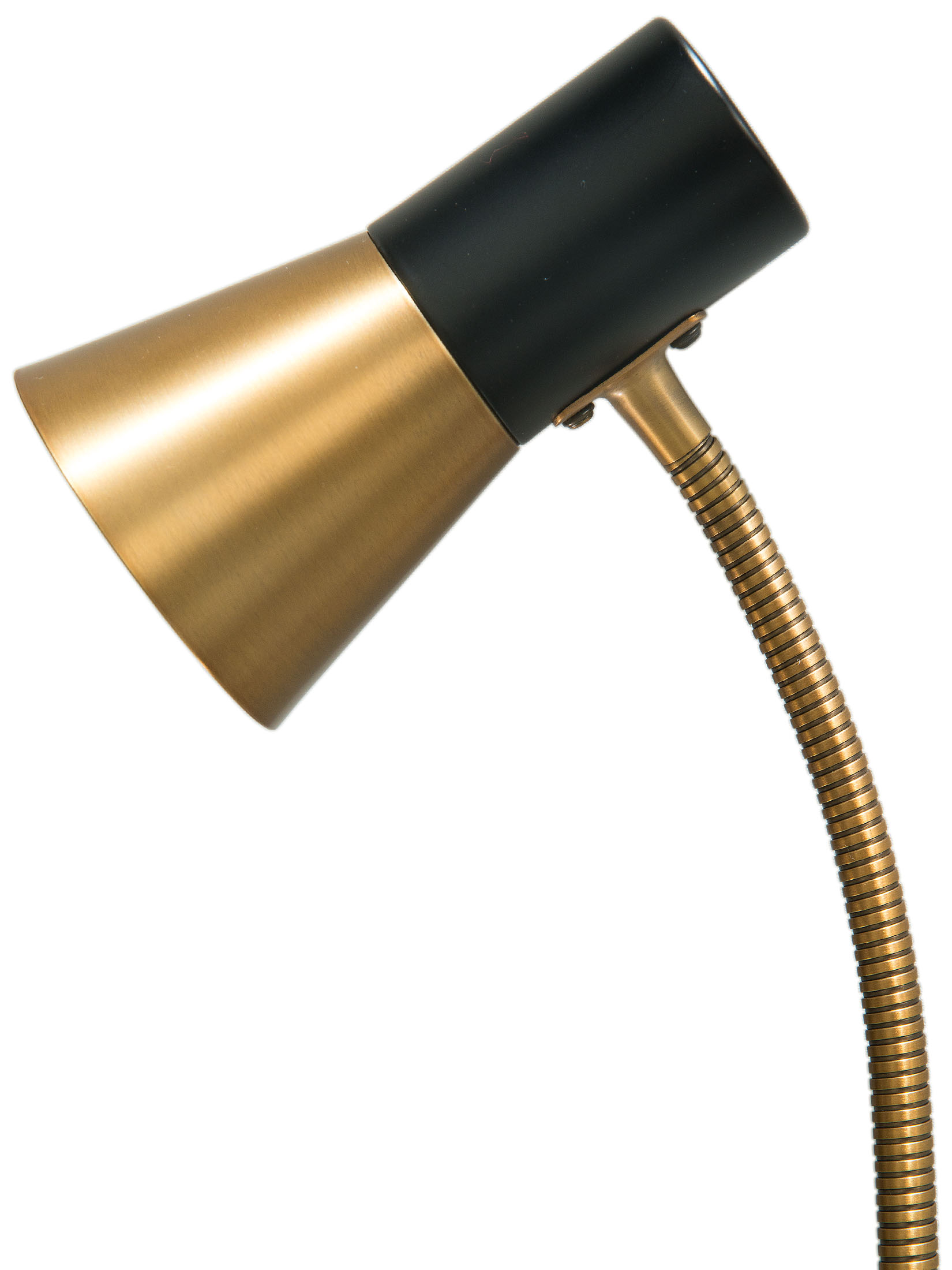 Escat Klemmleuchte, Satin Brass/Schwarz