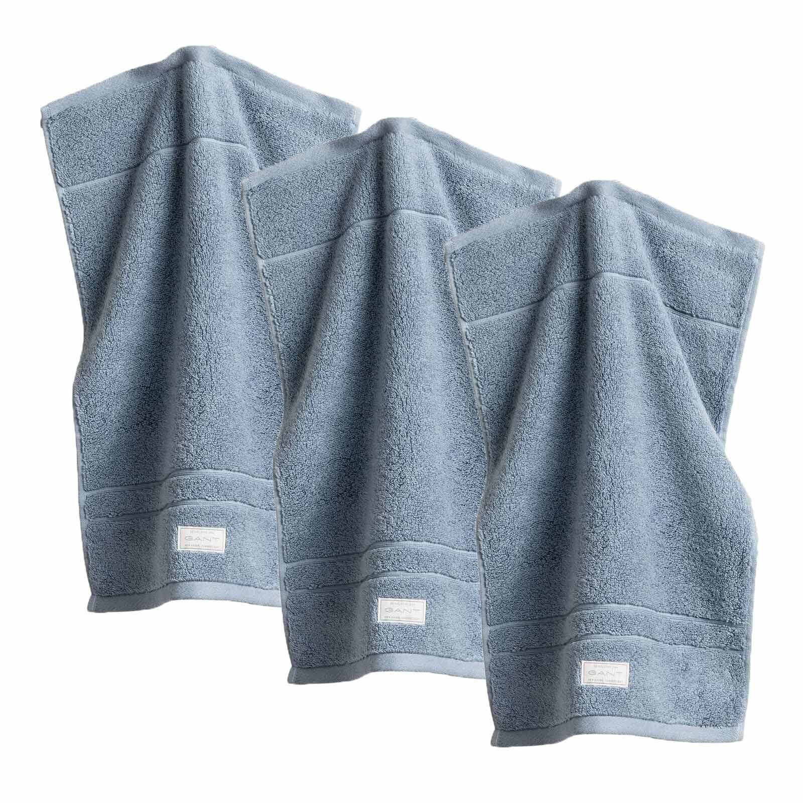 Gant Gästehandtücher Gästetuch, 3er Pack - Organic Premium Towel, Frottier (3-St)