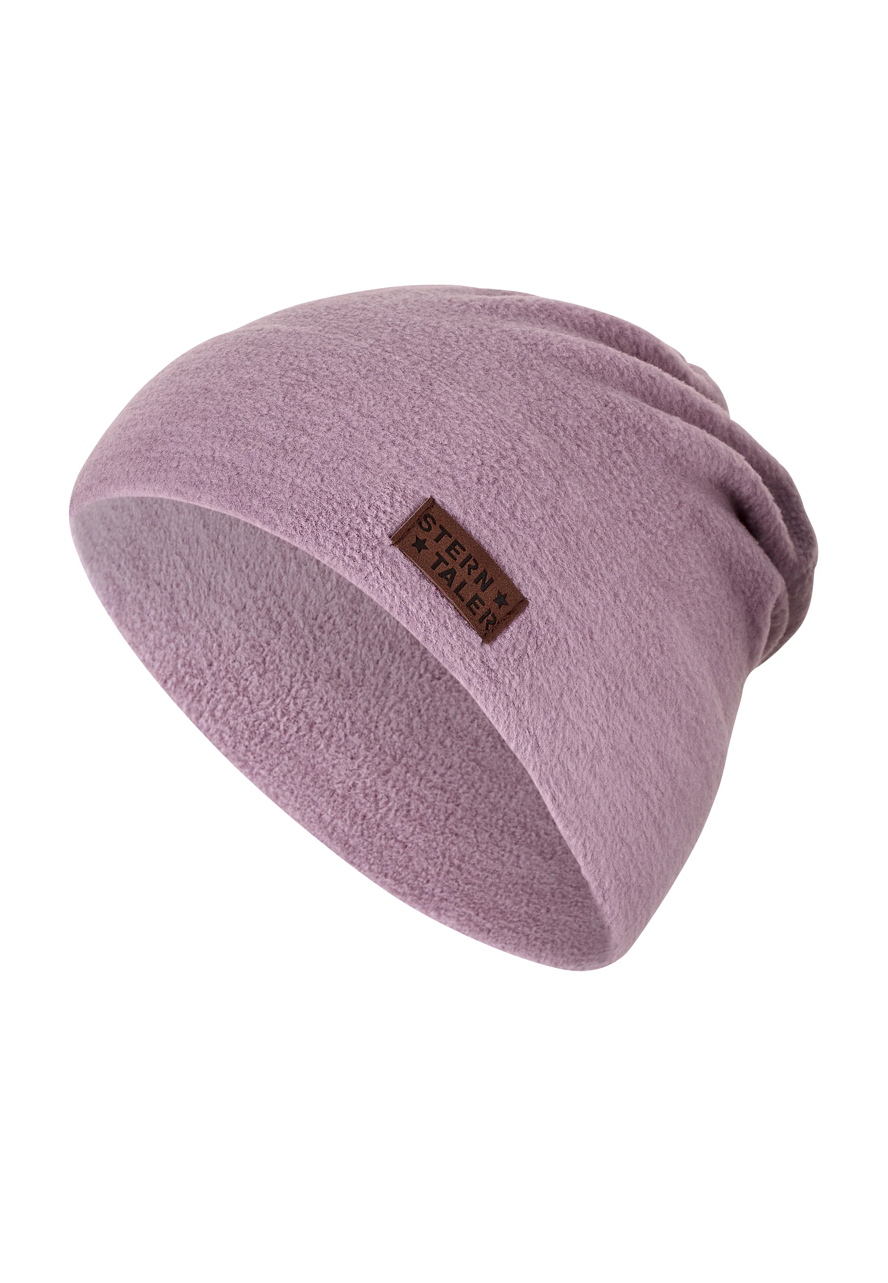 Slouch-Beanie aus Microfleece melange (recycelt)