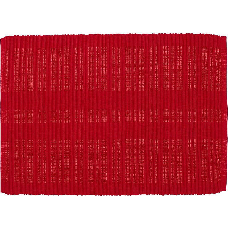 Home Brikke 33x45 cm rib rød m/lurex