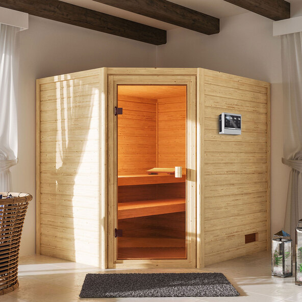 Sauna-Set Vera, naturbelassen mit Ofen 4,5 kW