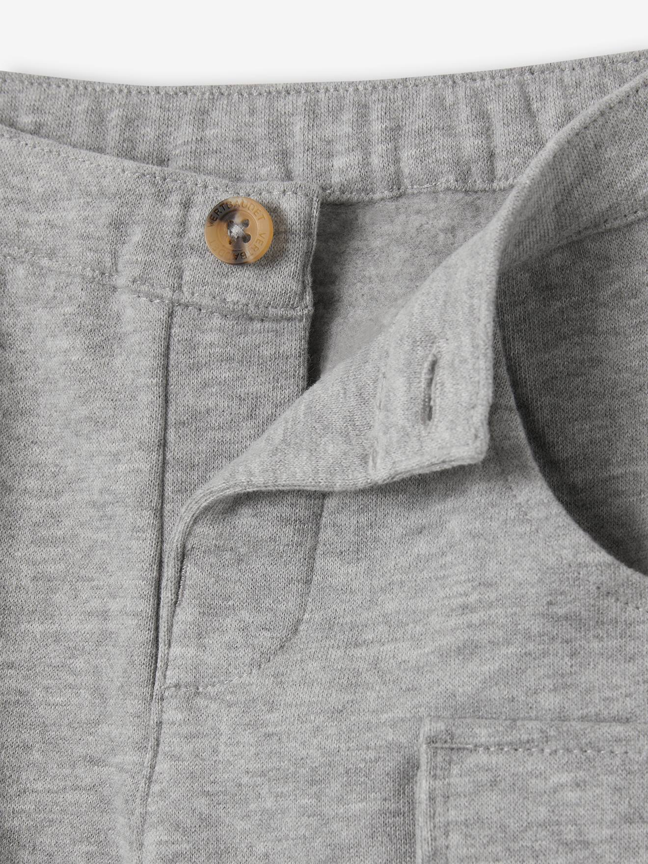 Pantalon en molleton bébé gris chiné