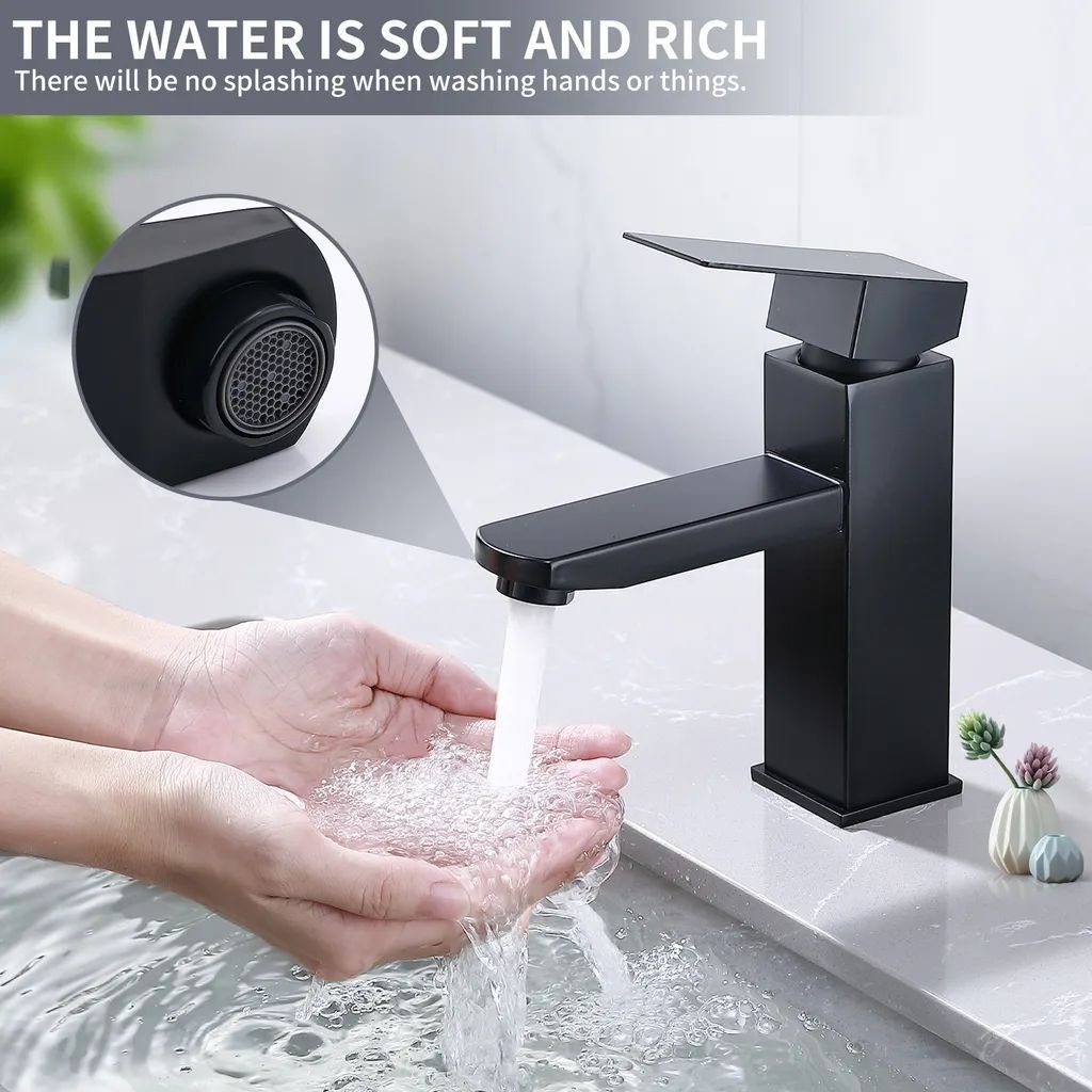 Lamon Waschtischarmatur Wasserhahn Bad Wasserfall Waschtischarmatur Einhebelmischer Kaltwasser Warmwasser Mischbatterie