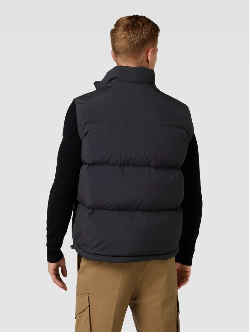 Daunenweste mit Label-Detail Modell 'BIRONTINO' in schwarz