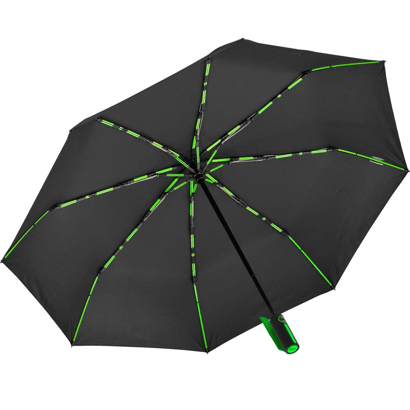iX-brella Taschenregenschirm BIG Automatik Fiberglas-Schirm groß 104cm, mit farbigen Doppel-Speichen