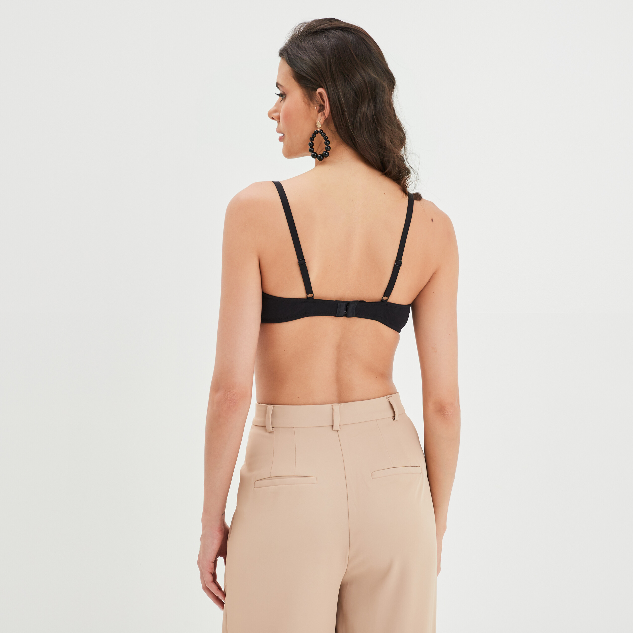 Soutien-gorge corbeille dentelle padded noir femme | La Halle