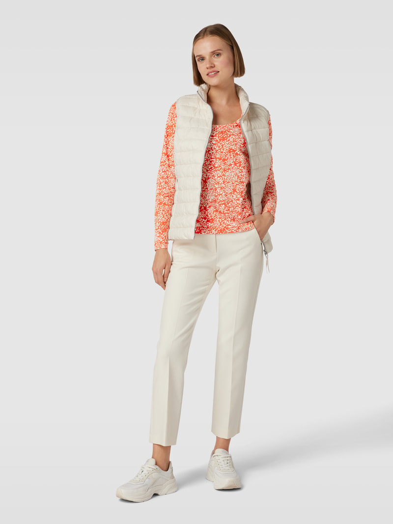 Longsleeve mit U-Boot-Ausschnitt in koralle