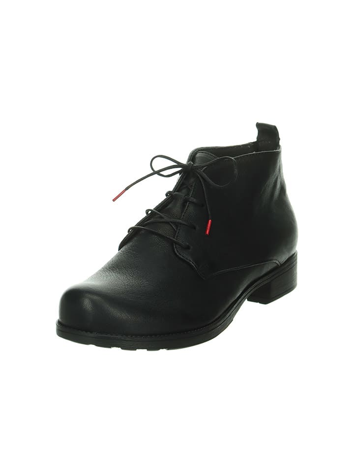 Think! Leder-Ankle-Boots in Schwarz günstig kaufen