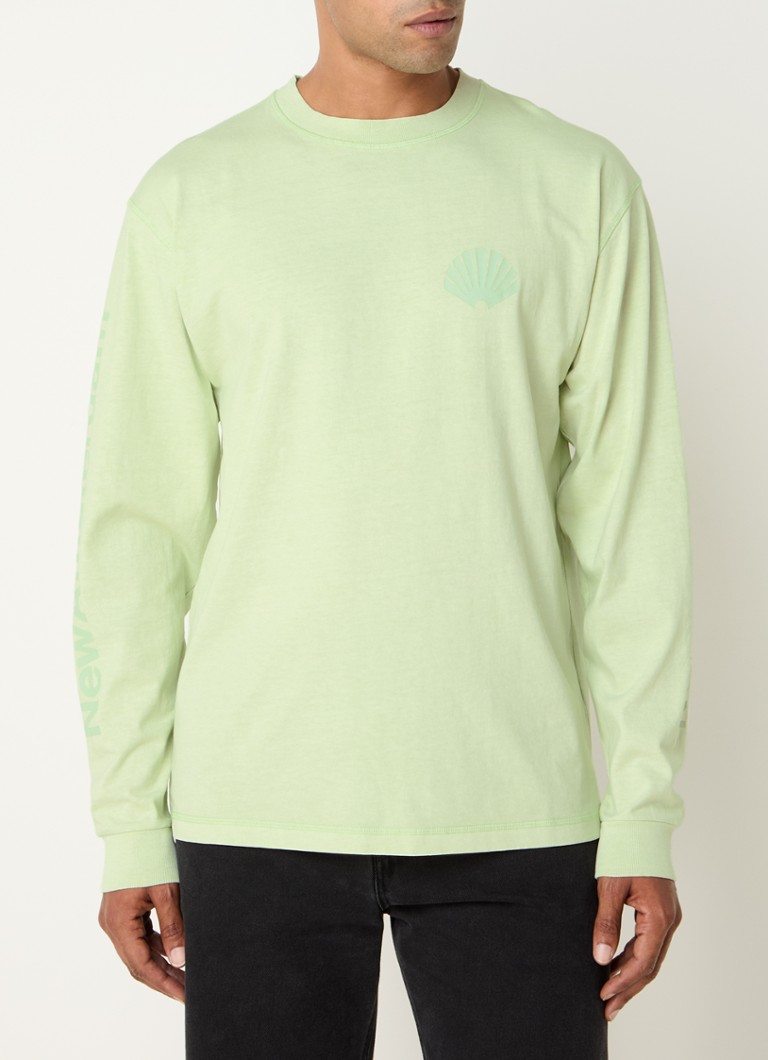 Majica dugih rukava od organskog pamuka s logotipom i printom na leđima tvrtke Amsterdam Surf Association