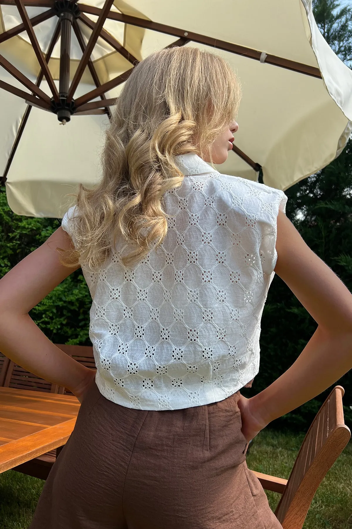 Trend Alaçatı Stili  Hemd - Ecru - Regular Fit