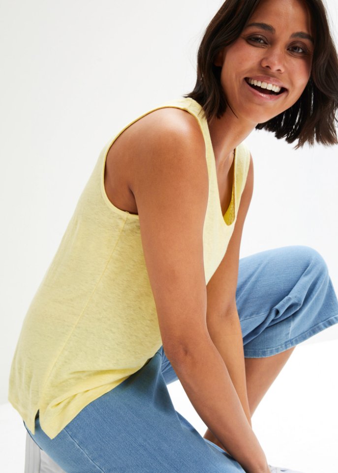 Leinen-Tanktop