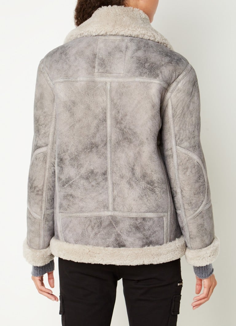 Abrigo Kain de piel de cordero de Zadig&Voltaire con bolsillos aplicados.