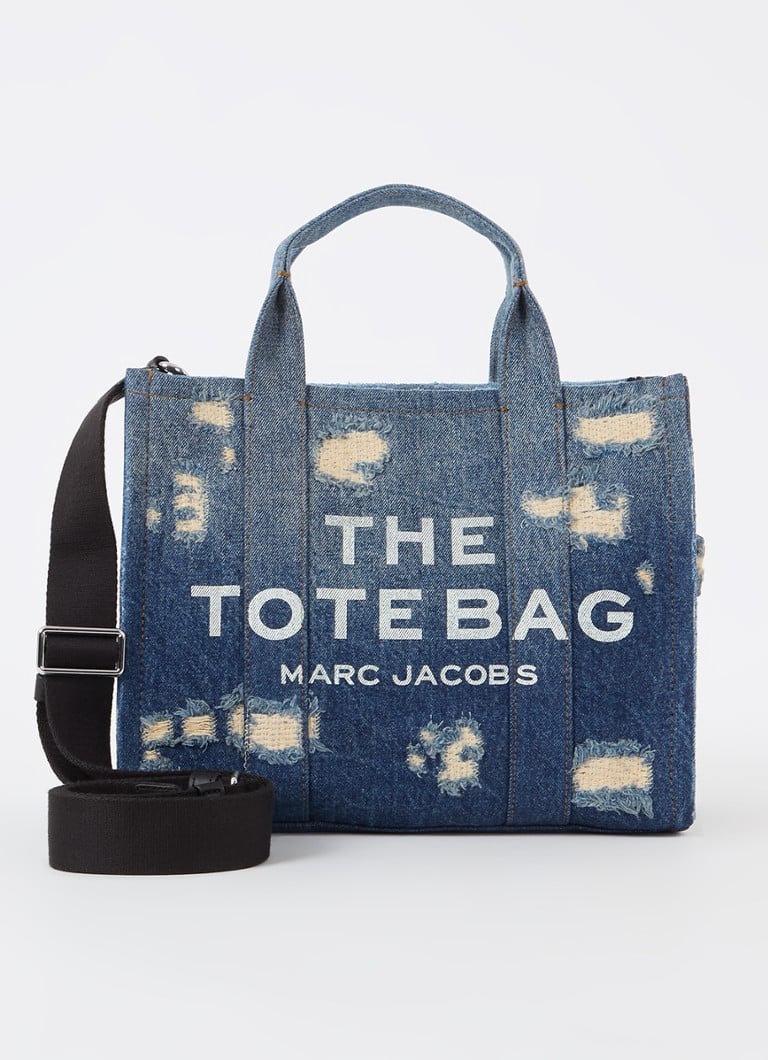 Marc Jacobs The Tote Bag M džinsa rokassoma ar noņemamu plecu siksnu