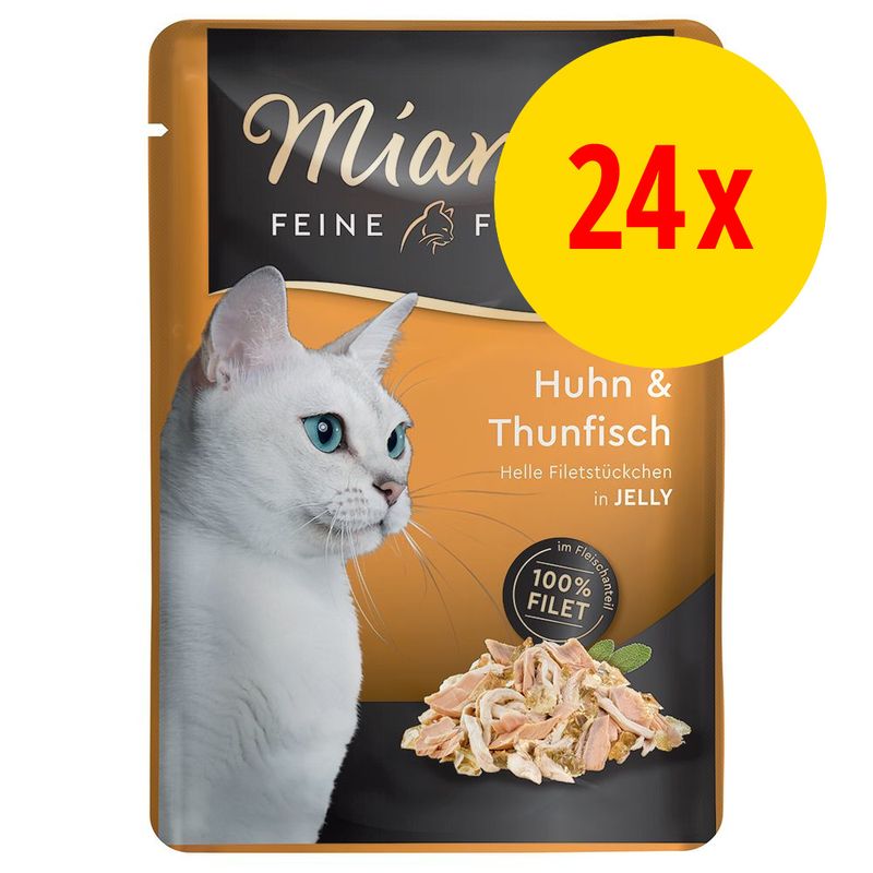 Sparpaket Miamor Feine Filets in Jelly Pouch 24 x 100 g | bitiba